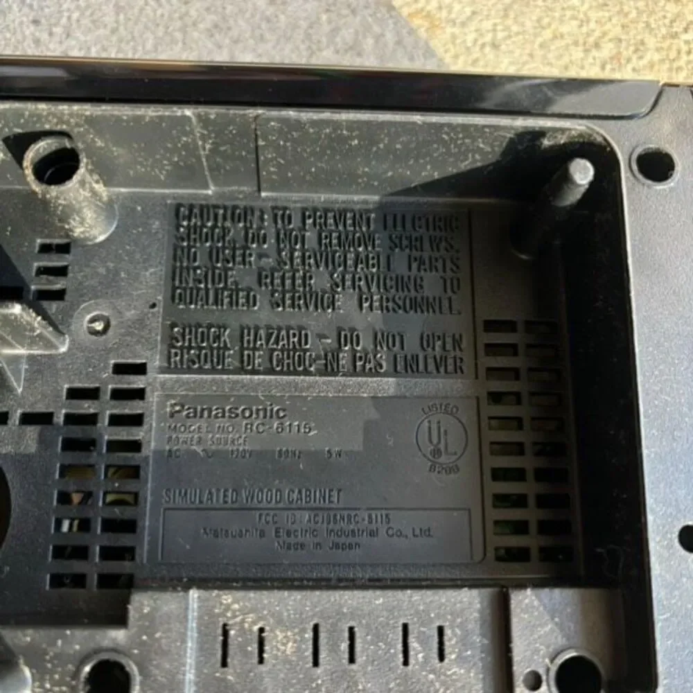 Panasonic model rc